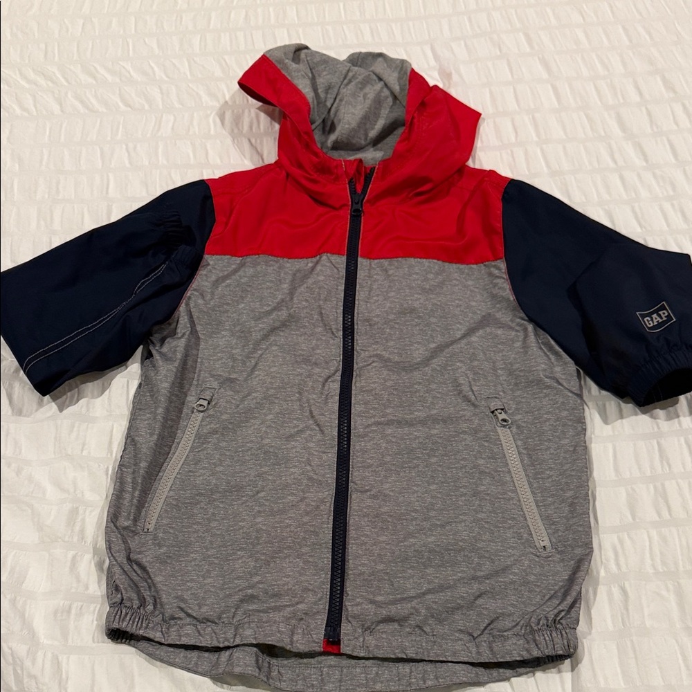 GAP Kids Red and Gray slicker M-size used only once